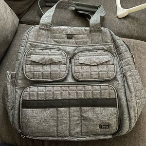 Lug Puddle Jumper shoulder bag. Heather gray.